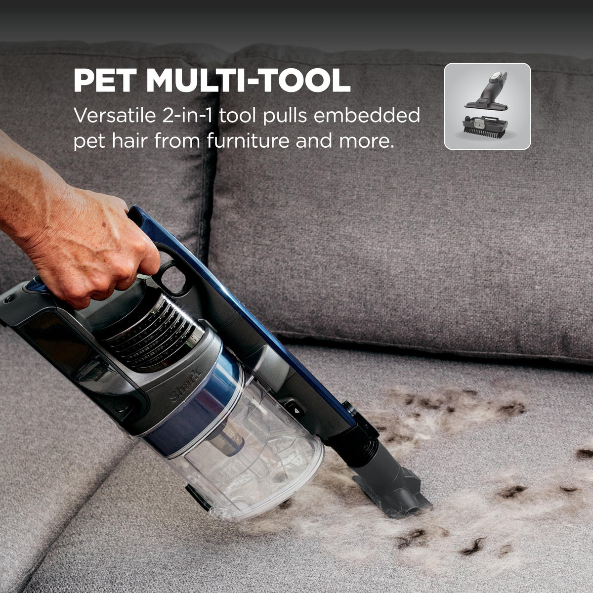 Pet Cordless Stick Vacuum, 40-Min Runtime, Lightweight, Grey, IX141